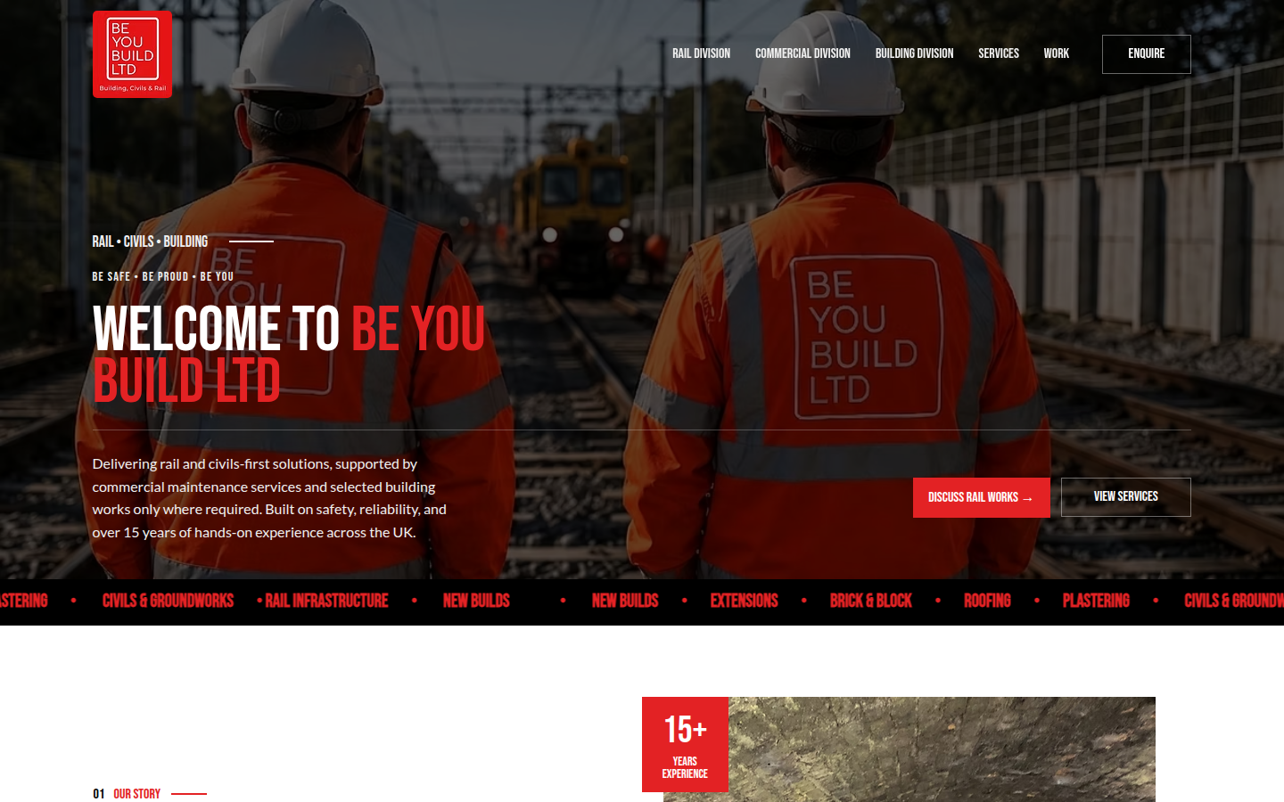 Be You Build website homepage on desktop, built on Wix by The Wix Guys