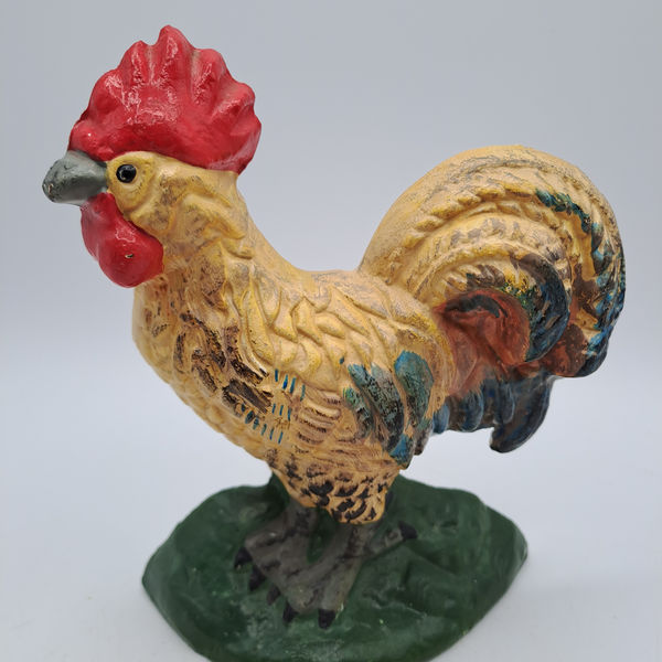 Vintage Cast Iron Cockerel Door Stop