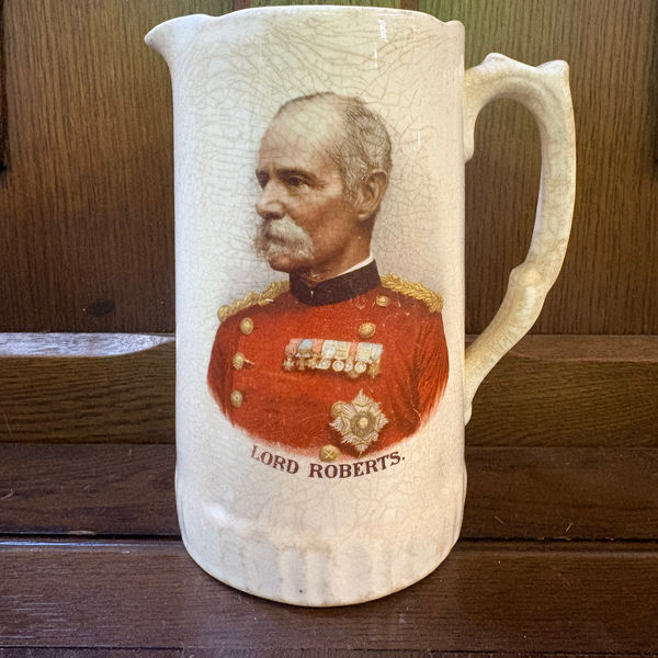 Antique Boer War Commemorative Lord Roberts Jug Militia