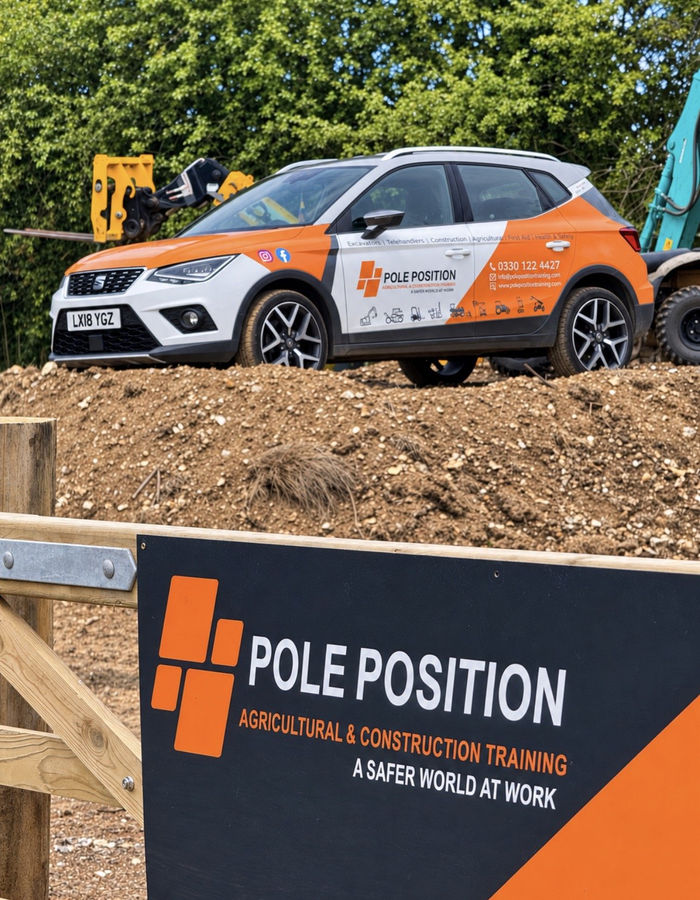 Pole Position Training sign at the centre entrance