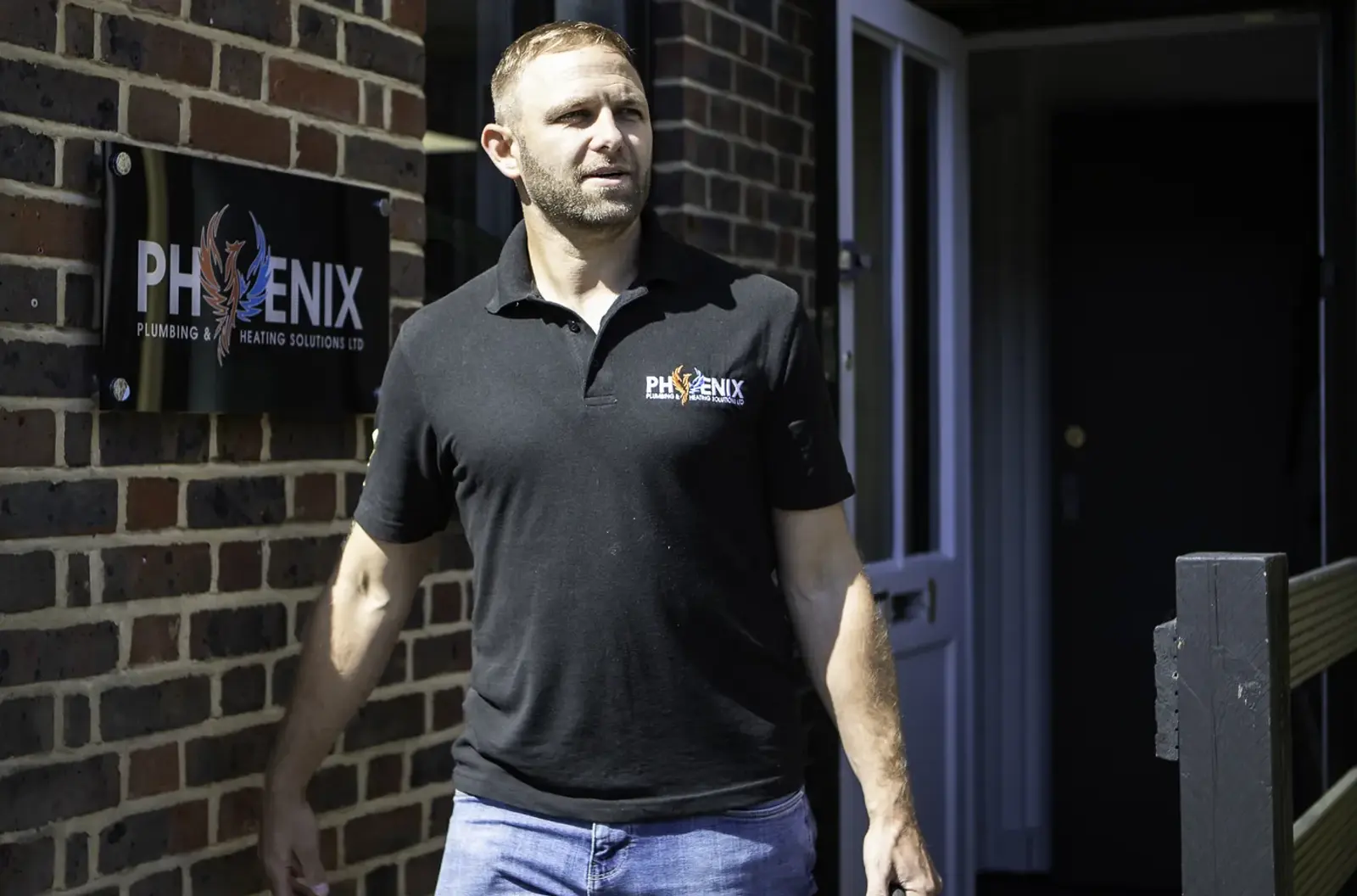 Plumbers across Maidstone borough & villages: Phoenix director outside the Phoenix Plumbing & Heating office in Maidstone