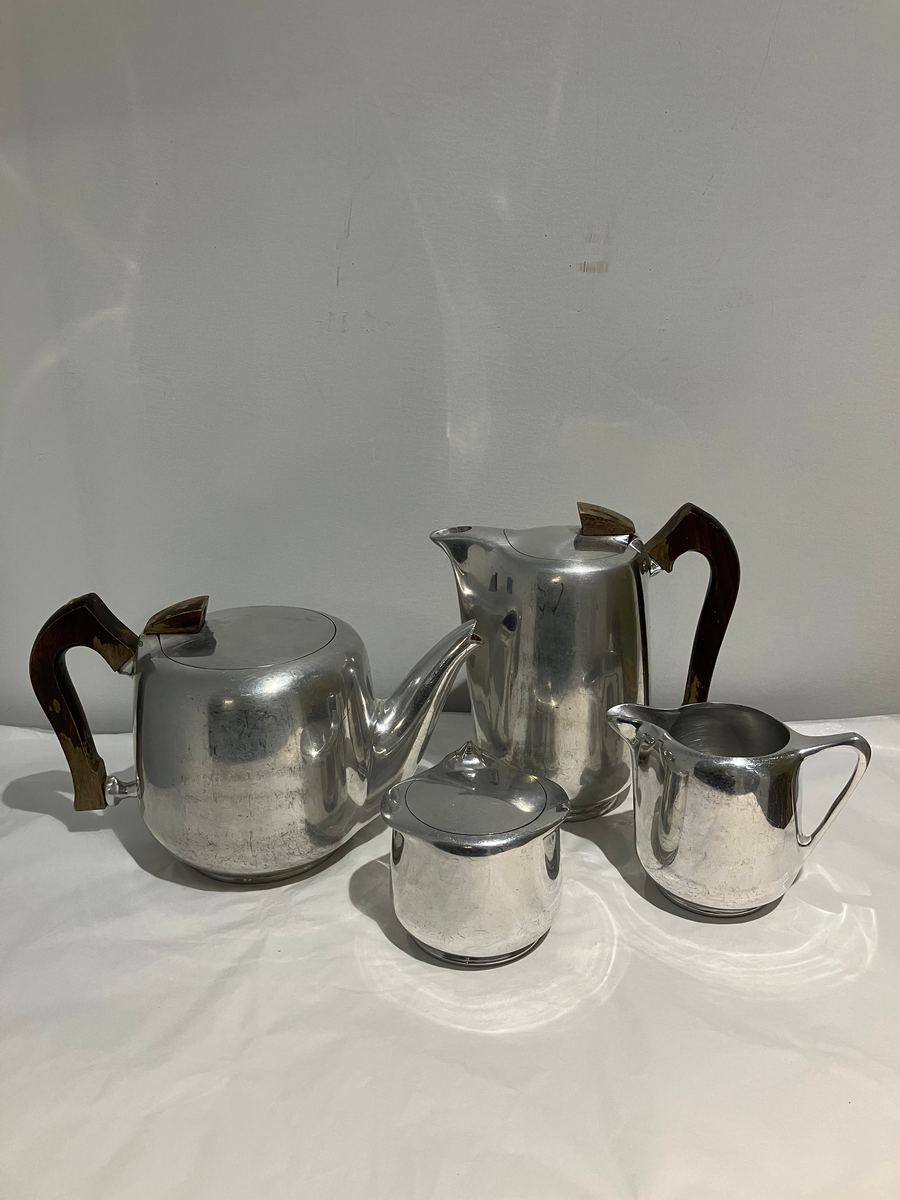 Vintage Mid Century Tea Set In The Style Of Pequot Ware, photo 1 of 9