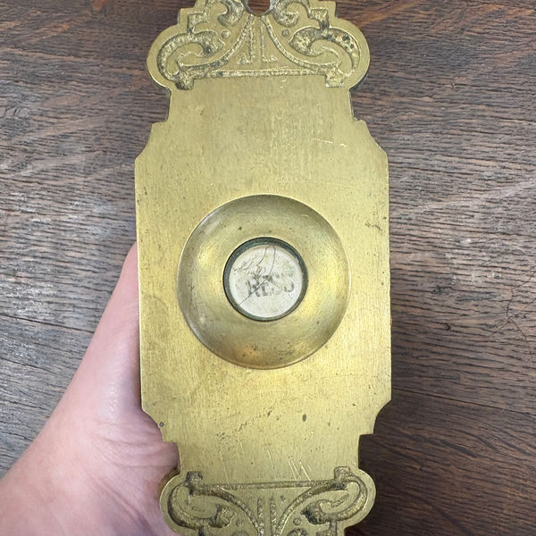 Antique Salvage Door Bell with Ceramic Push Button