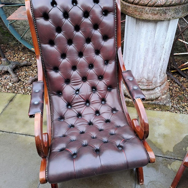 Brown Leather Slipper Chair Furnitureerfied