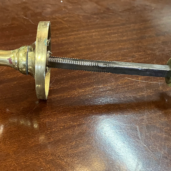 Solid Brass Victorian Door Knobs With Fitting (Sold As Seen)