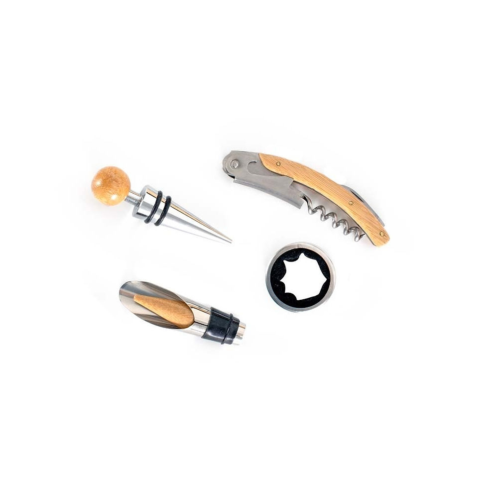 Miniatura: 15361  Kit Vinho Bambu 4 Peças