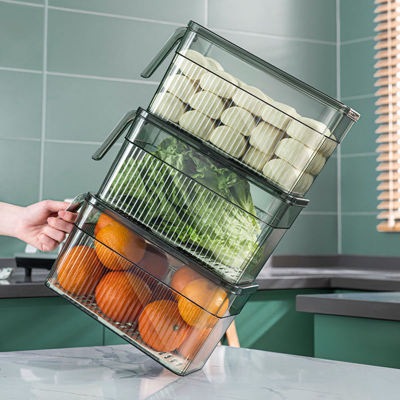 Thumbnail: High Quality Refrigerator Fresh-Keeping Storage Container With Handles