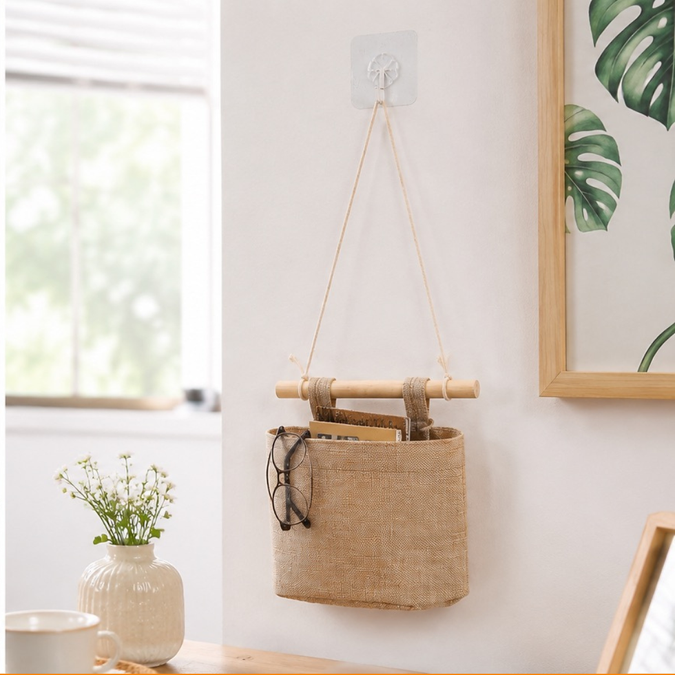 Thumbnail: 1-Tier Hanging Fabric Pocket Organiser - Multi-Layer Organise & Door Storage