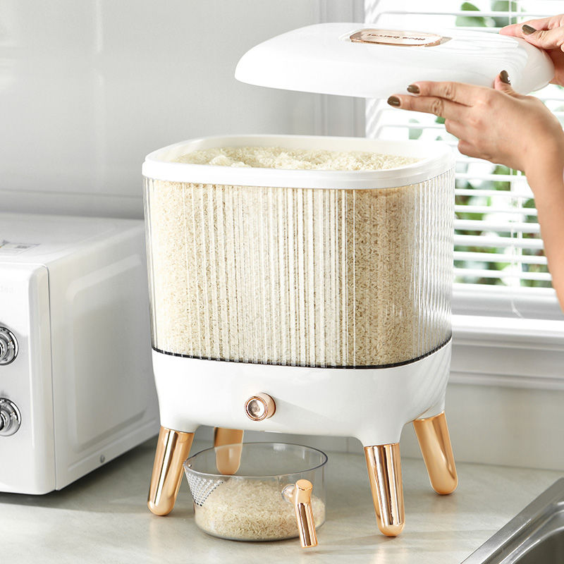 Thumbnail: Push-Button Rice Dispenser Storage With FREE Measuring Cup
