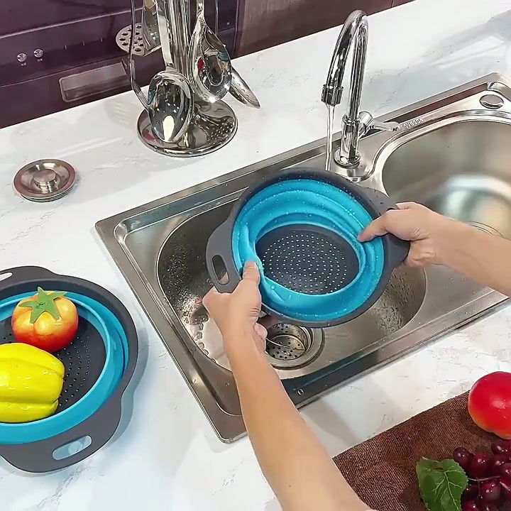 Collapsible Round Strainer - Suitable for all use - Perfect Kitchen Gadget