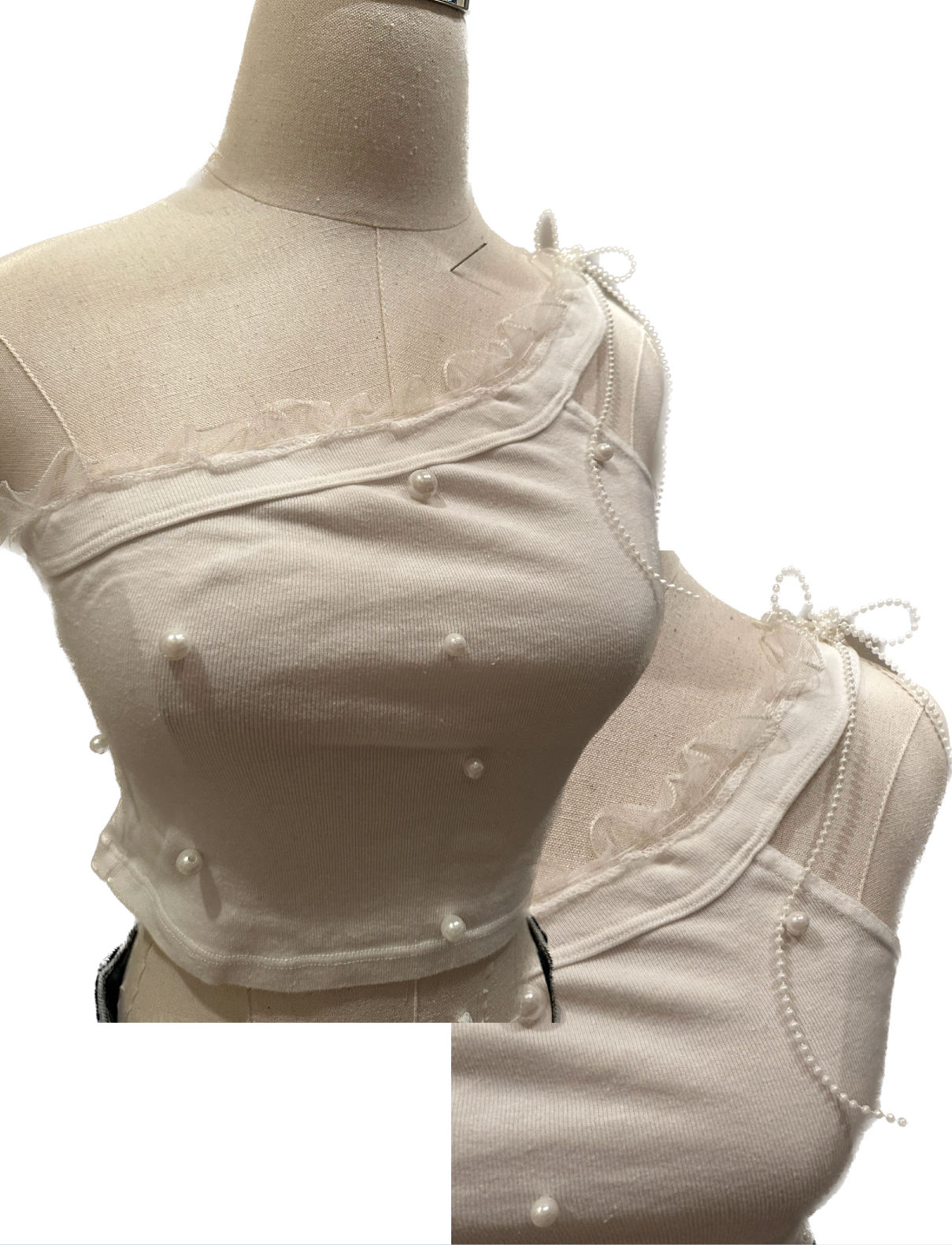 Ruffled Pearl Elegance