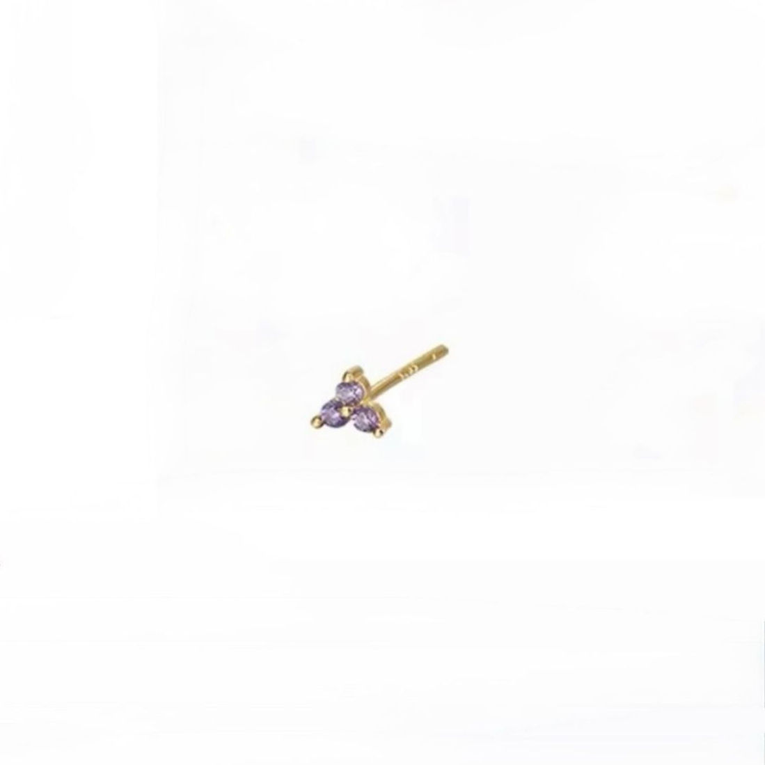 Three Doted Purple Stud
