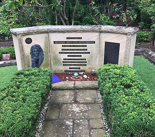 Michael Hutchence at Northern Suburbs Crematorium, North Ryde, New South Wales, Australia.