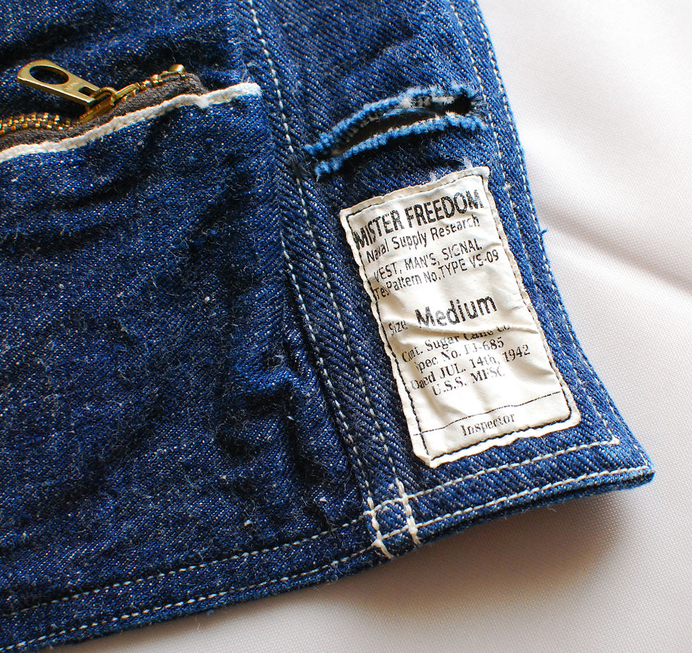 Thumbnail: RARE!! Mister Freedom Denim Signal Vest Medium M