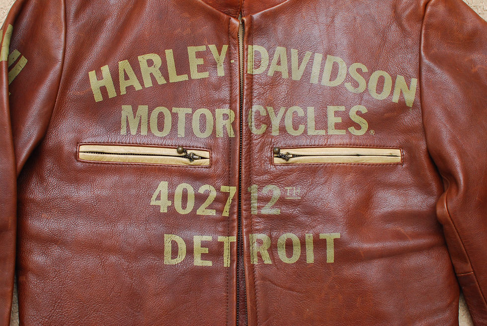 Thumbnail: Vintage Repro Harley Davidson Leather Jacket M