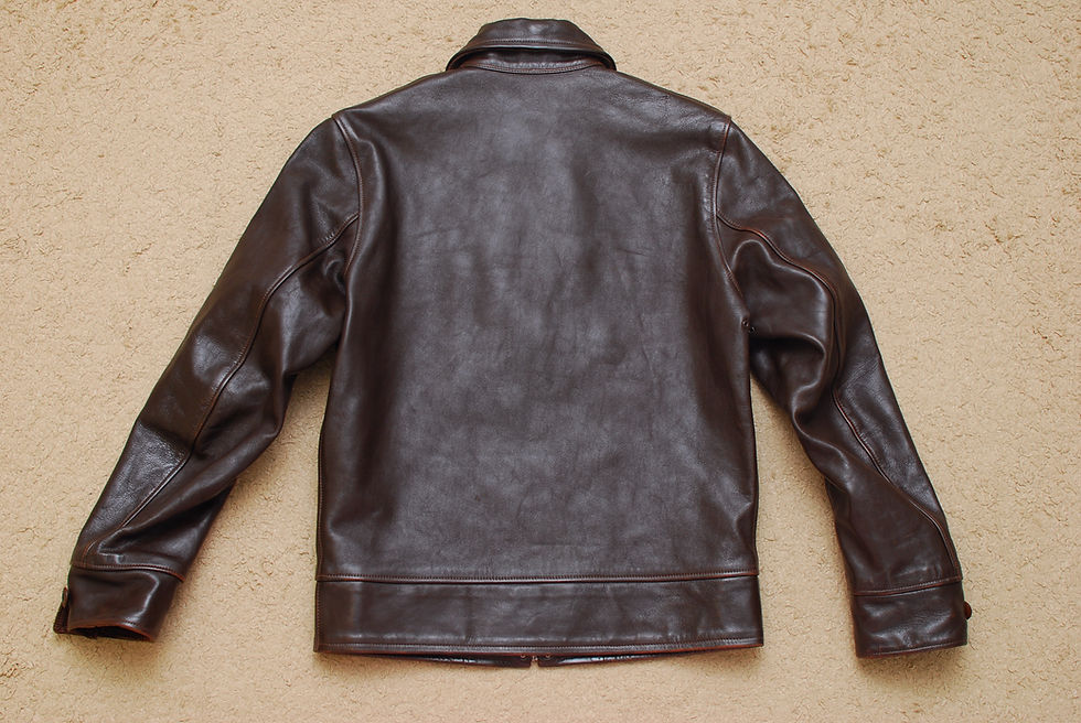 Thumbnail: 1930s VINTAGE REPRO The Real McCoys Joe McCoy Leather Jacket Dark Brown 36