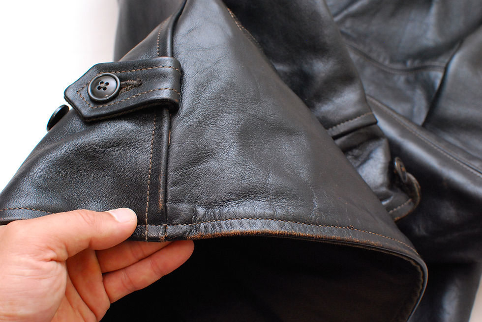 Thumbnail: Colimbo Stockman's Coat  Horsehide Leather Black 40