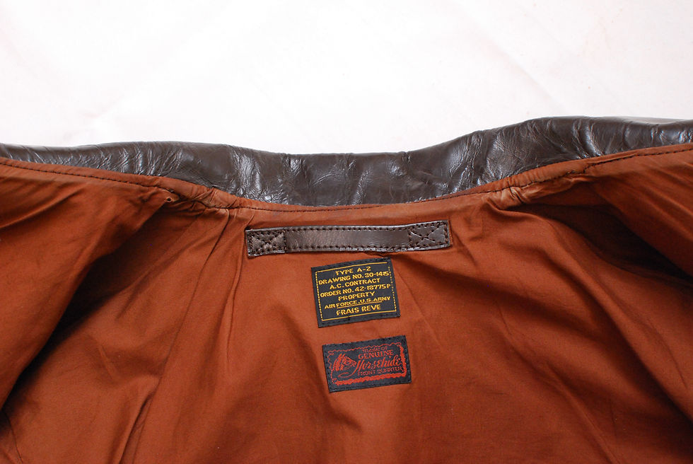 Thumbnail: WW2 REPRO 1990s Frais Reve A-2 Horsehide Jacket L? XL?