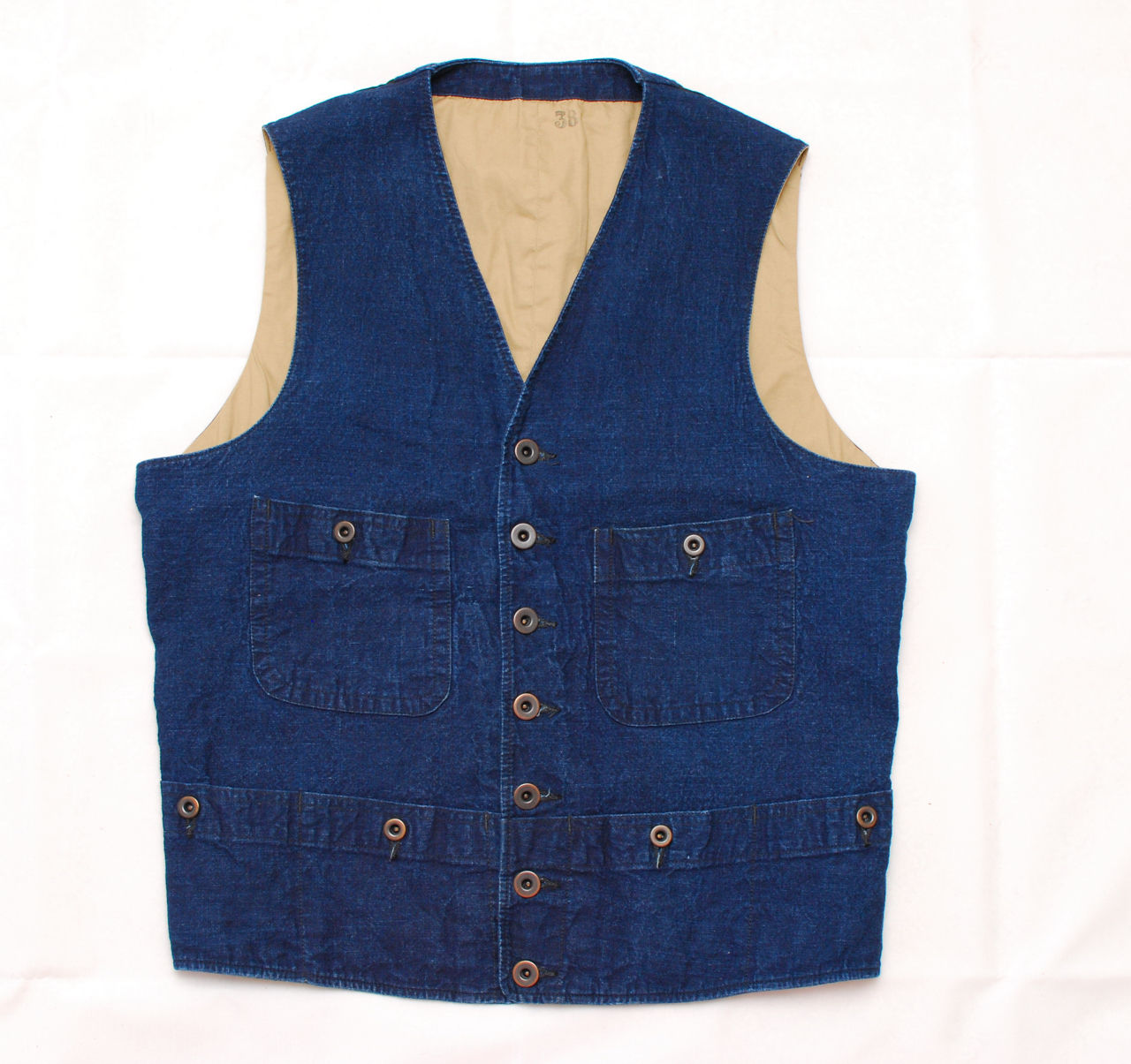 Mister Freedom Sugar Cane Range Vest Navy 38