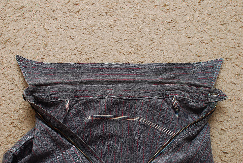 Thumbnail: 1930s VINTAGE REPRO WAREHOUSE & Co, Harf Zip Shirt 38 talon zipper big yank