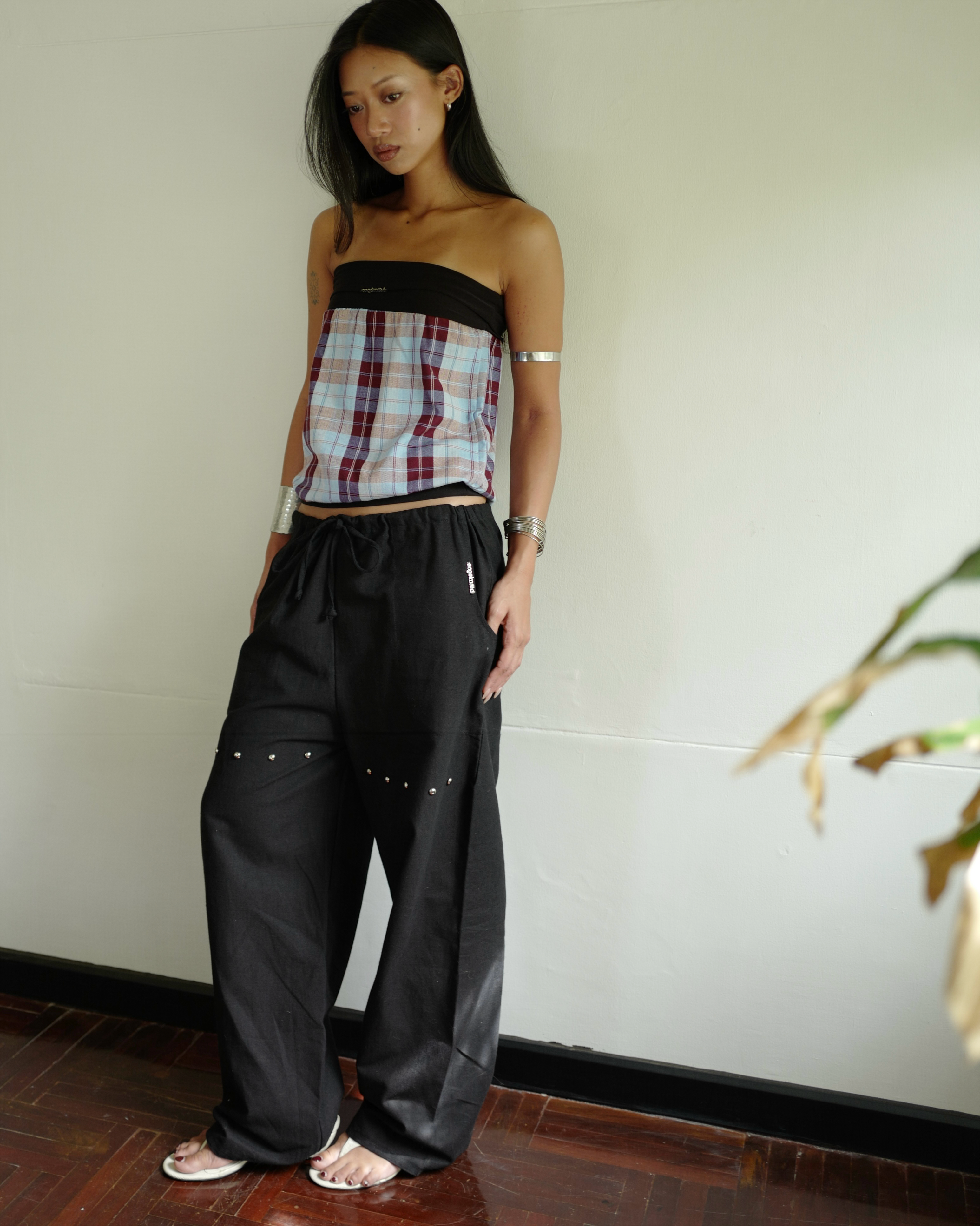 RAW COTTON STUDS — TROUSERS