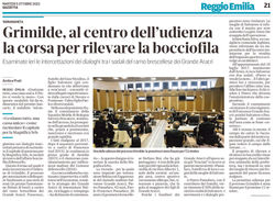 Al centro dell'udienza la bocciofila