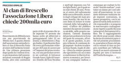 Libera chiede 200mila euro
