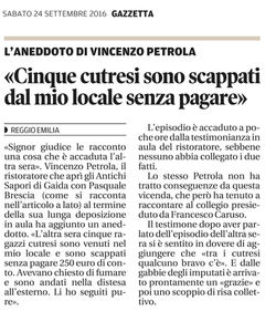 Cinque cutresi sono scappati