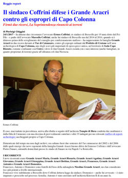 I Grande Aracri difesi da Coffrini