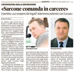 Sarcone comanda in carcere