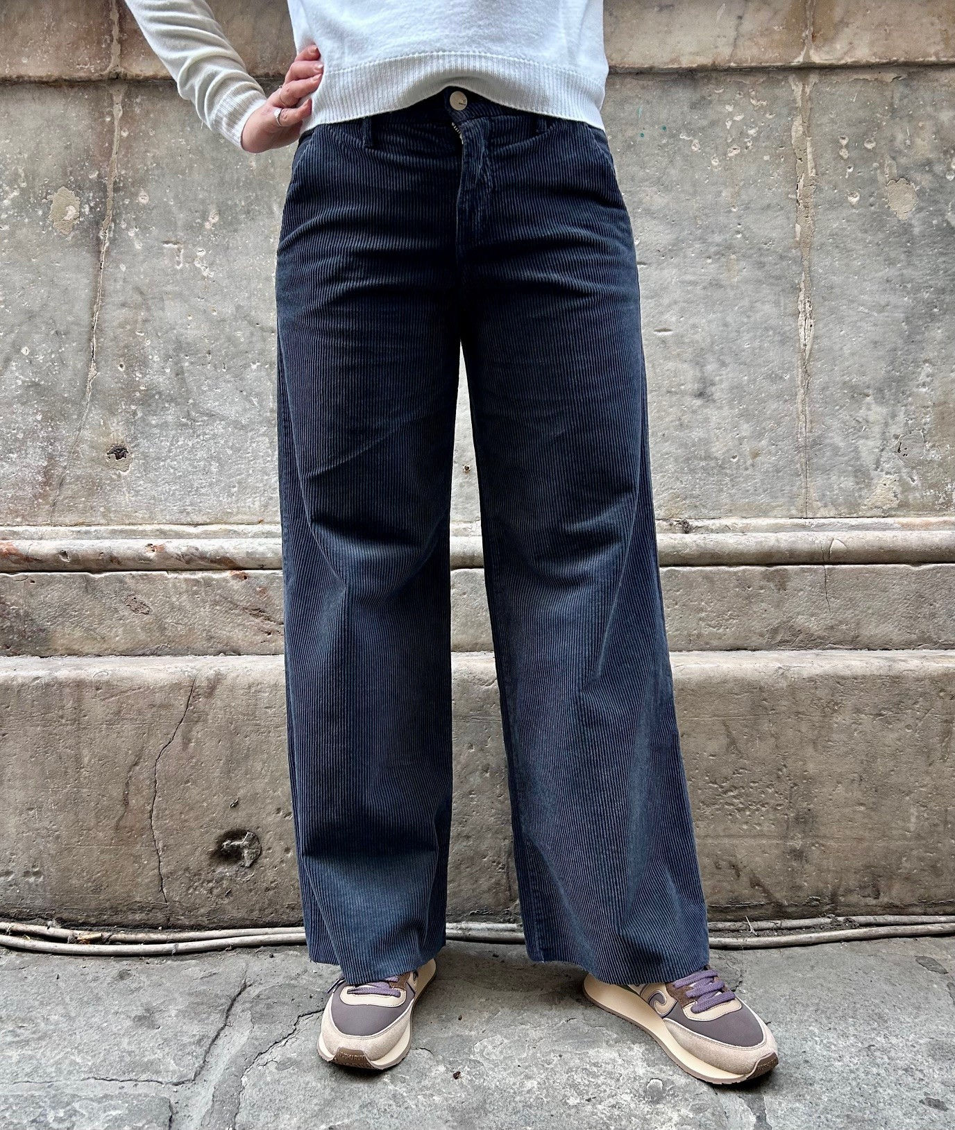 Pantalone Noir'n'blue Denise chinos 49 long gaucho pxt blu dark