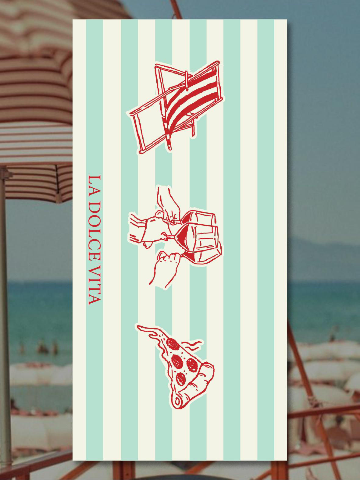 Telo mare velour " Dolce vita"