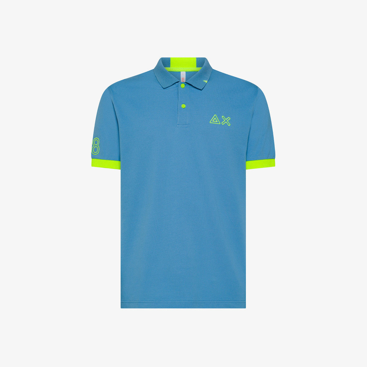 Polo SUN68 A35122  Logo Fluo avio