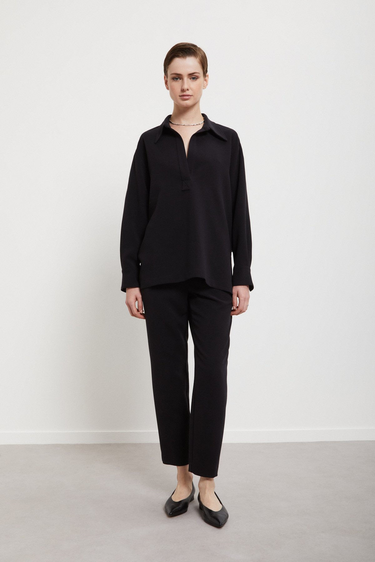 Pantalone cropped Ottod'Ame LIM-DP9613-2 nero