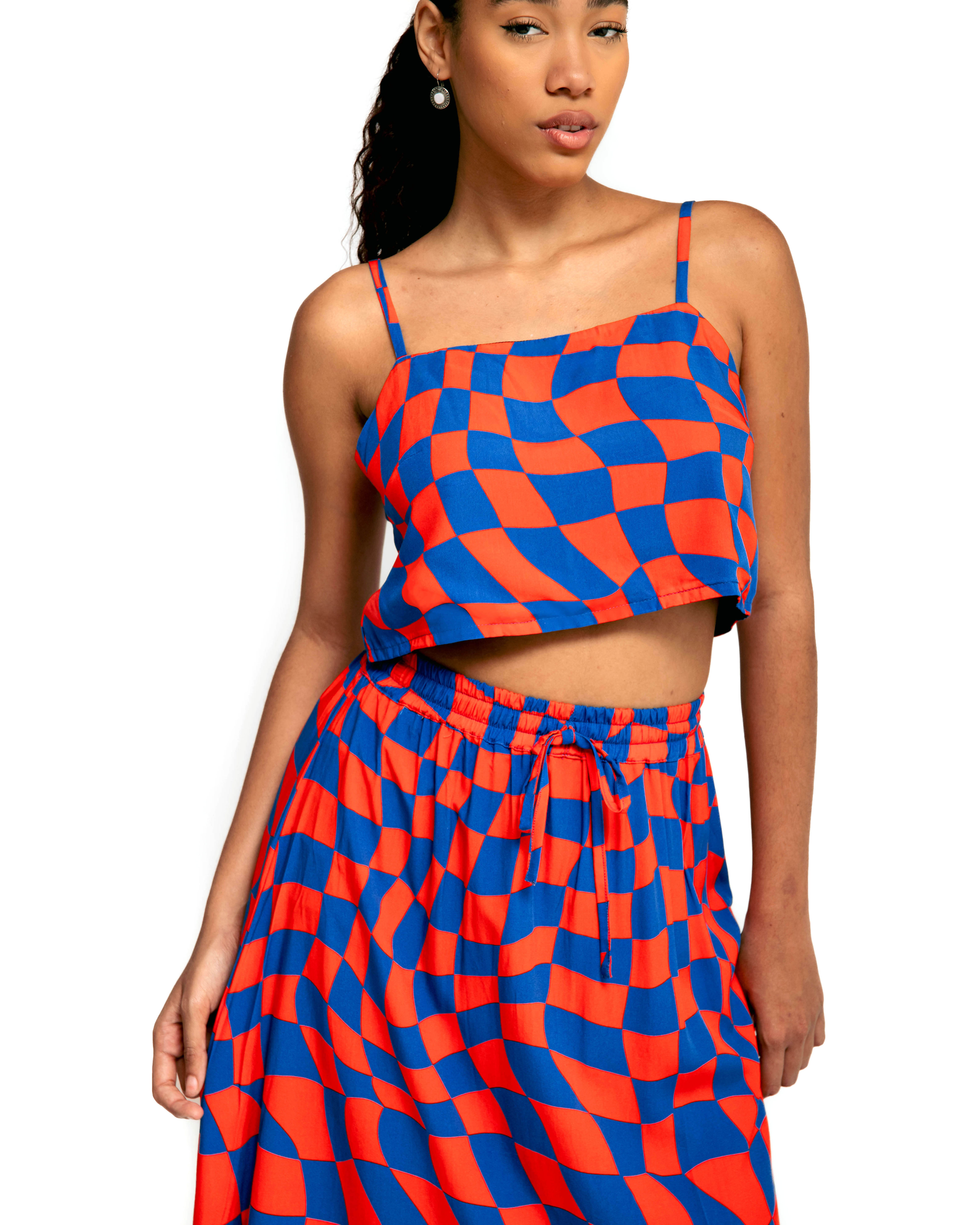 Top Alcinha Onda Vermelha