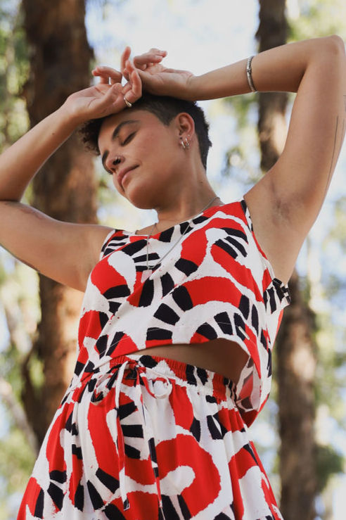 Miniatura: Cropped Coral Branca