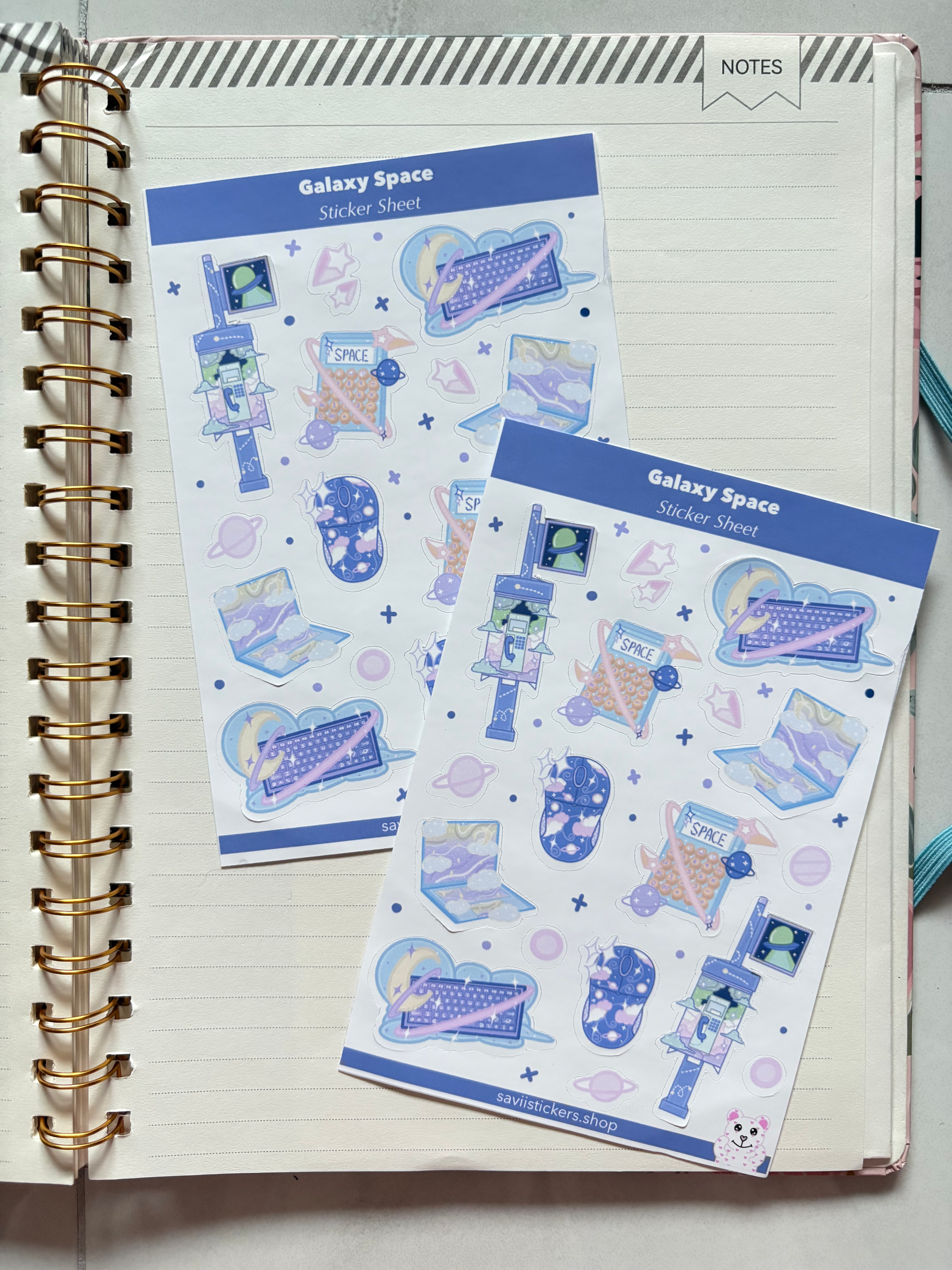 Galaxy Space Tech Sticker Sheet