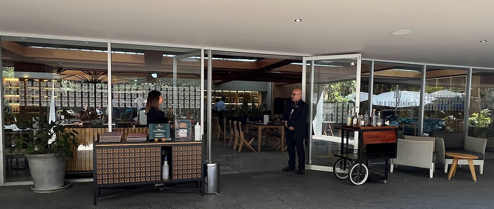 The "Hostess Station" for the Sala Gastronómica...the person I had to beg (in Spanish) to change our reservation time from 11:00 am - 1:00 pm