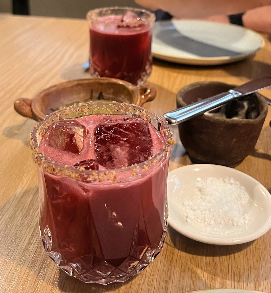 Our wonderful mezcalitos con jamaica