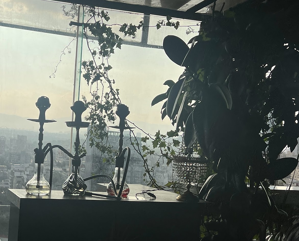 A 3-Hookah station in the bar area