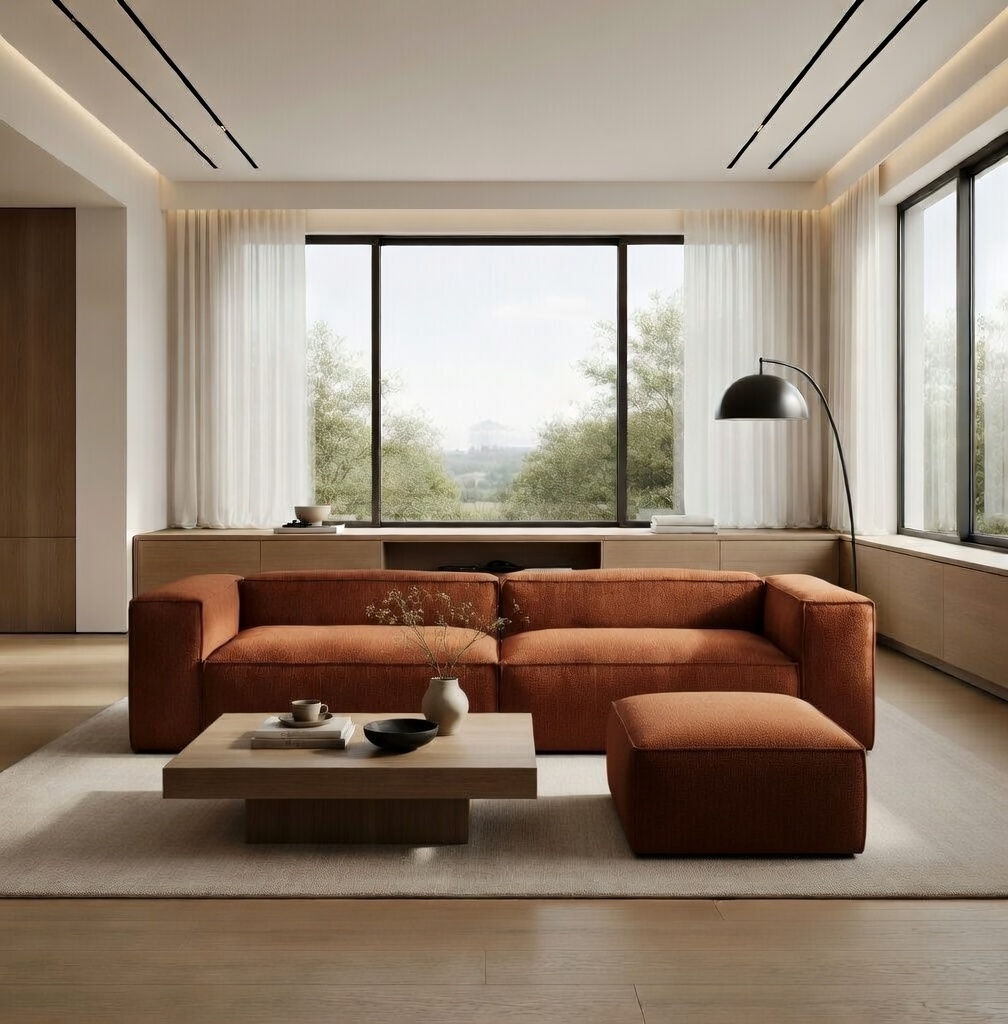 Ωρίων πολυμορφικος γωνιακος 290Χ110 με ταμπουρέ (80Χ80) 290X190