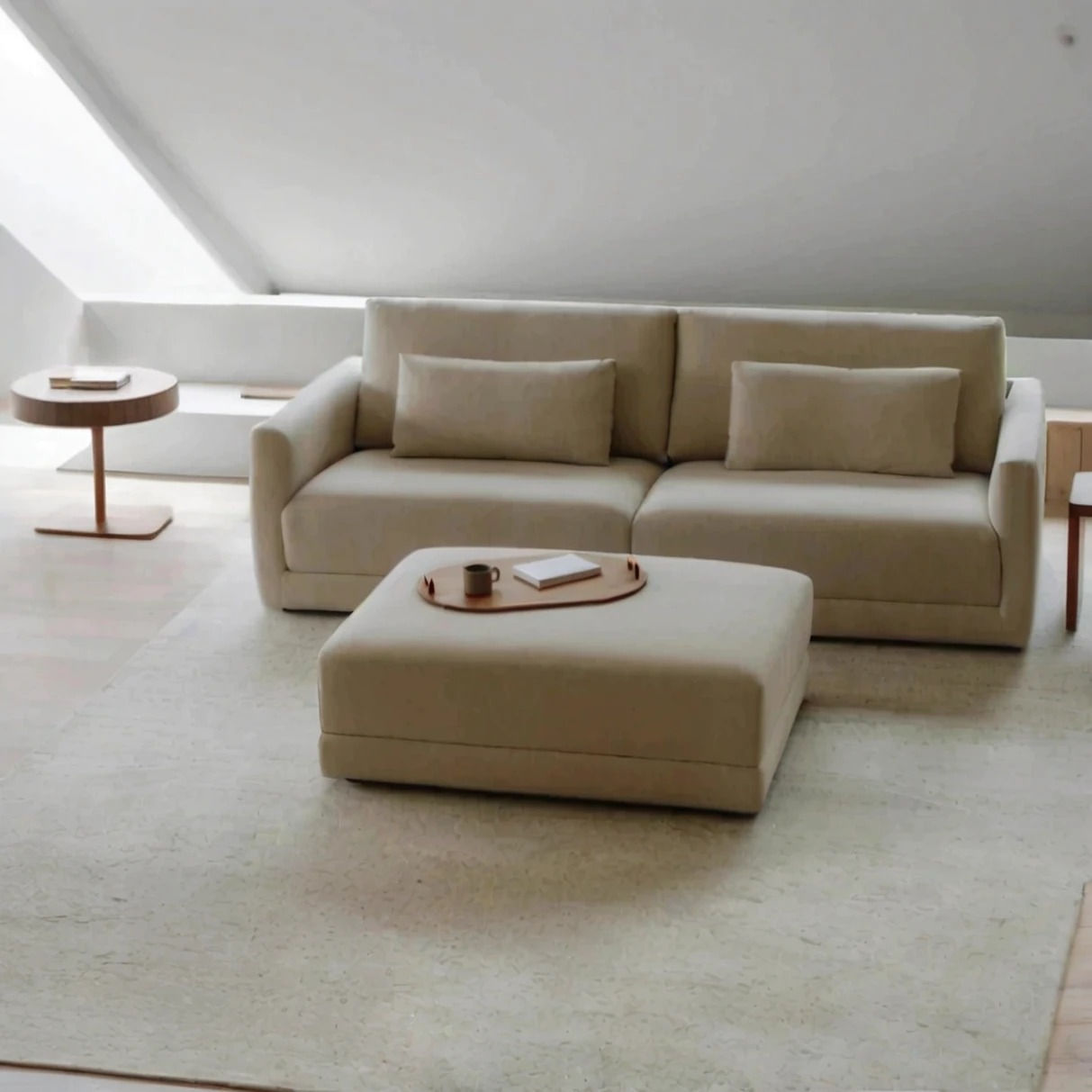 Κυβελη πολυμορφικός γωνιακός -διθέσιος (200X100) με ταμπουρέ (70X100) 200X170