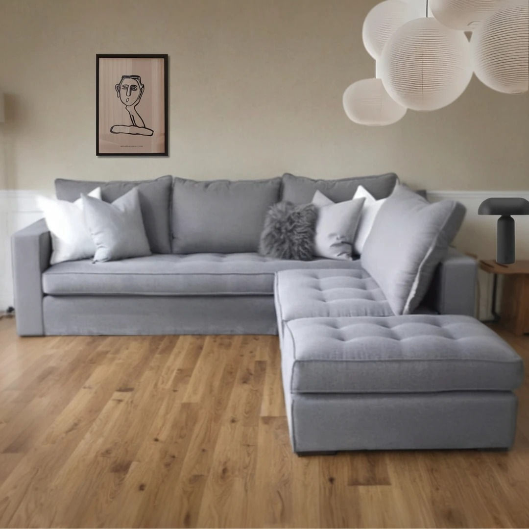 Ηλέκτρα πολυμορφικός γωνιακός με LOVESEAT(100Χ090) και ταμπουρε (60Χ90) 240Χ250