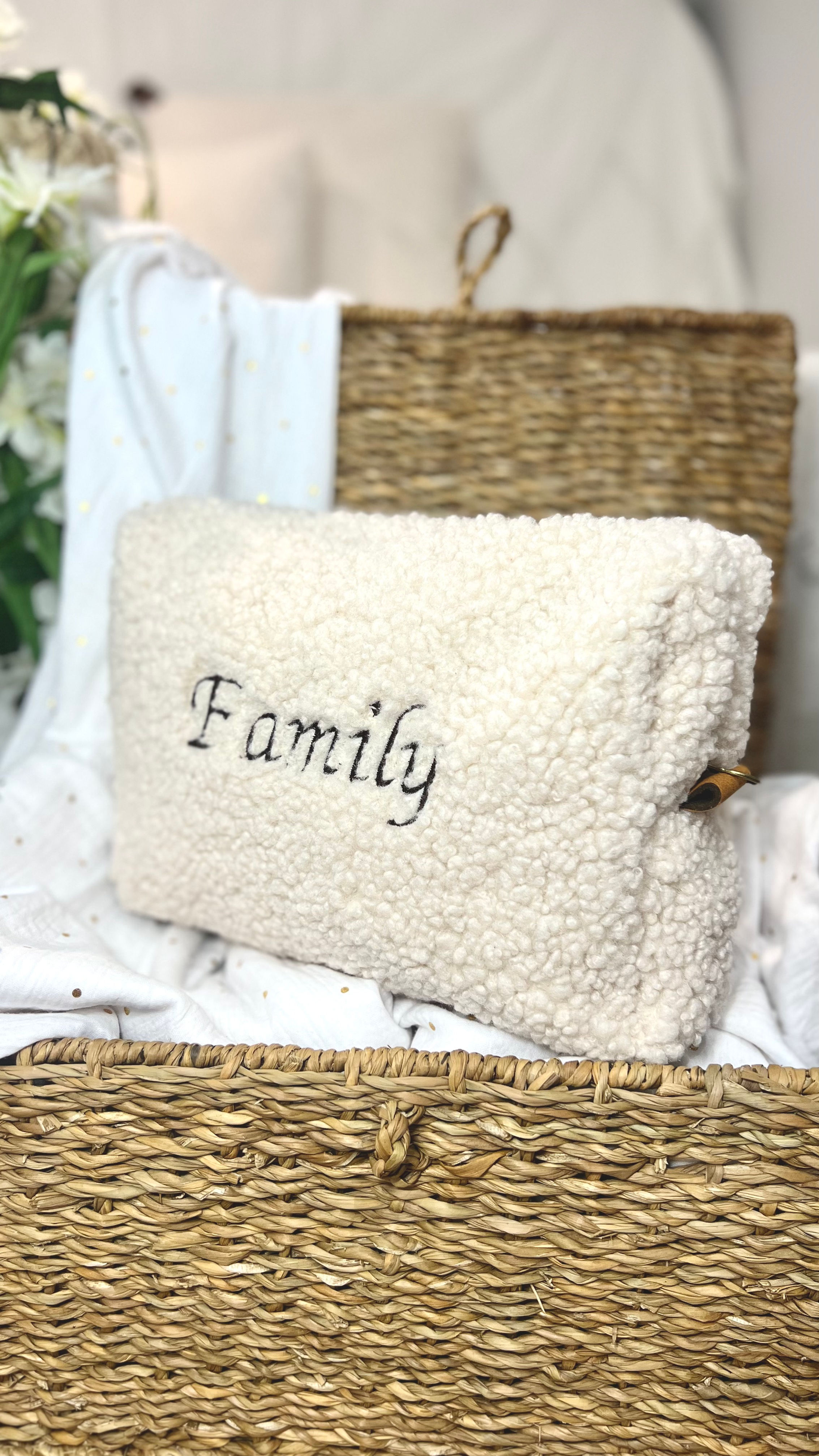 Trousse de toilette tissu bouclette