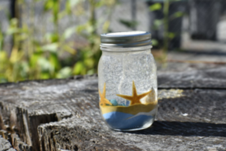 Scented Gel Candle( light blue and cream)