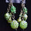 Thumbnail: Green Sparkle skull earrings