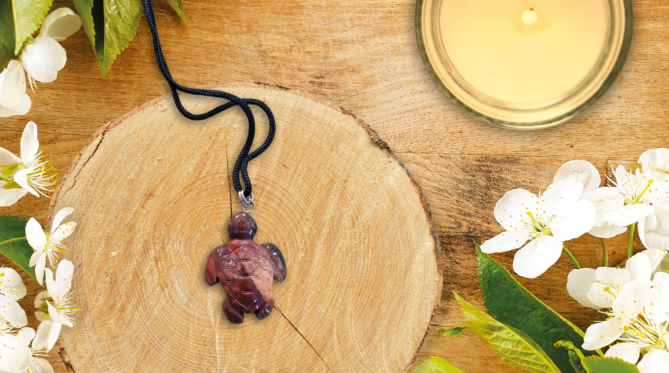 Pendentif Pierre • Tortue N°32 • Jaspe Mokaïte