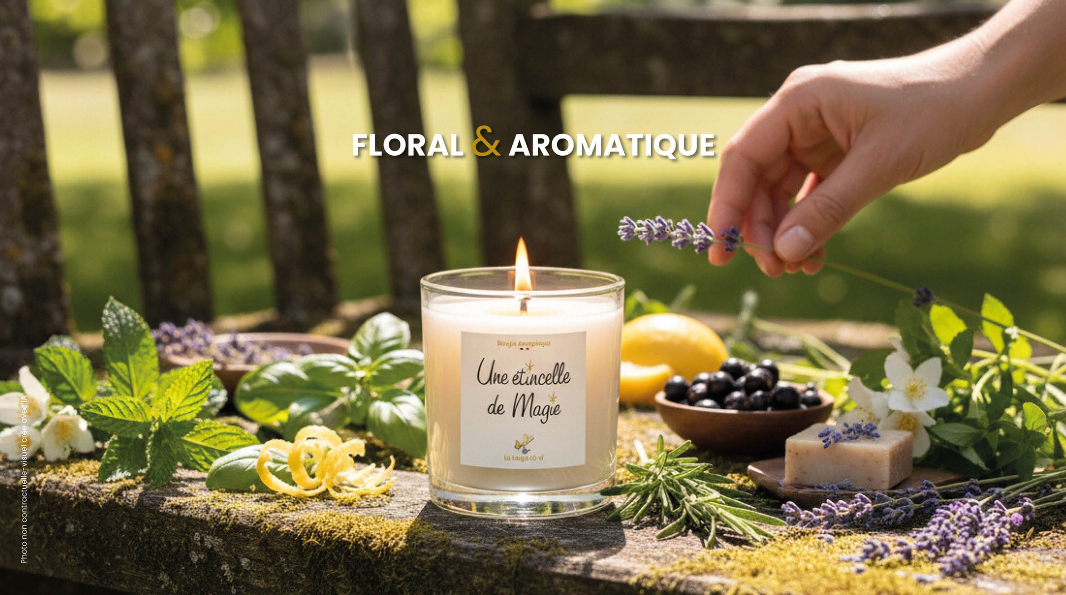 Bougie Sérénité & Purification • Floral & Aromatique