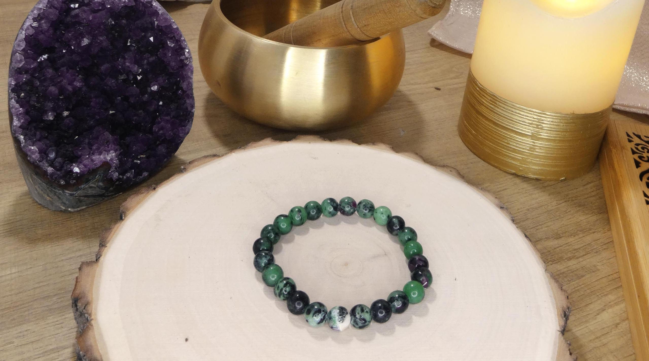 Bracelet Rubis sur Zoïsite