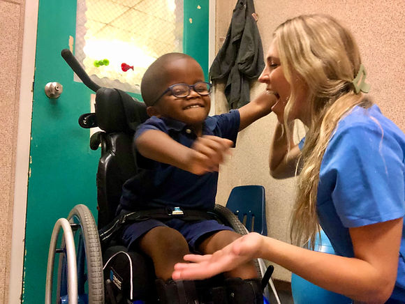 Therapist with child